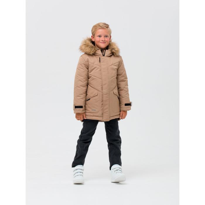 Парка для мальчика, рост 104 см, цвет бежевый 
Парка для мальчика, рост 104 см, цвет бежевый