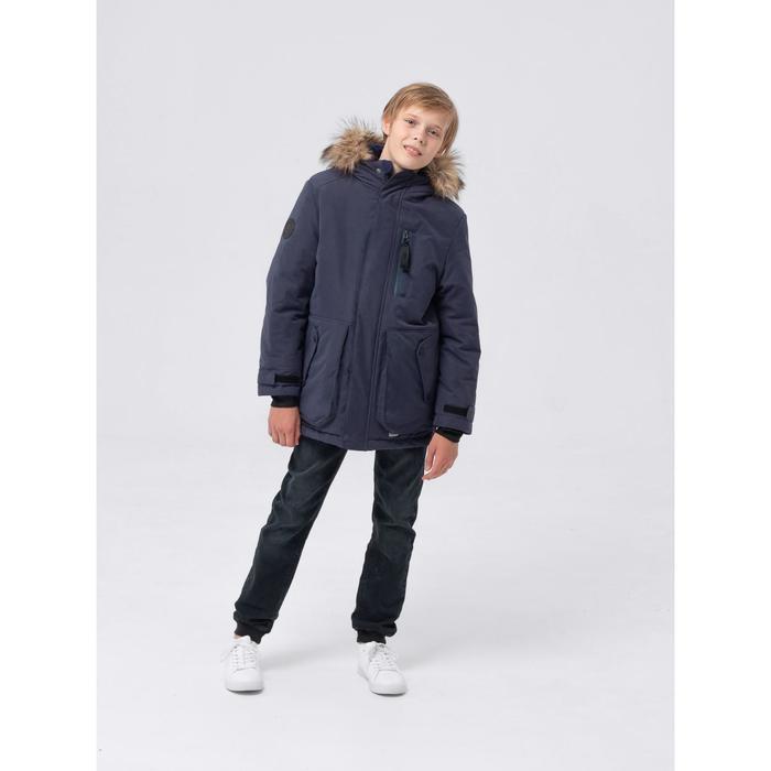 фото Куртка для мальчика, рост 158 см, цвет синий emson kids