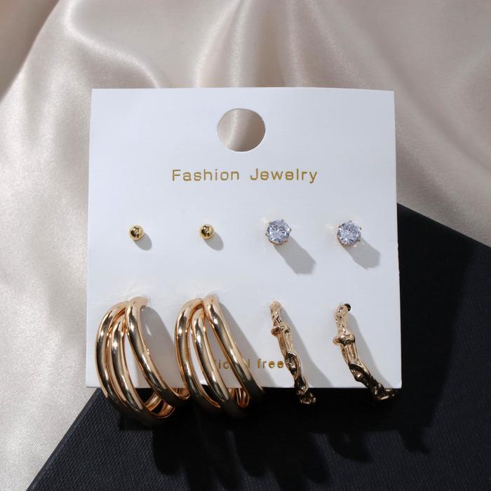 Серьги набор 4 пары "Летние истории" кольца и бусинки, цвет белый в золоте
Серьги набор 4 пары "Летние истории" кольца и бусинки, цвет белый в золоте