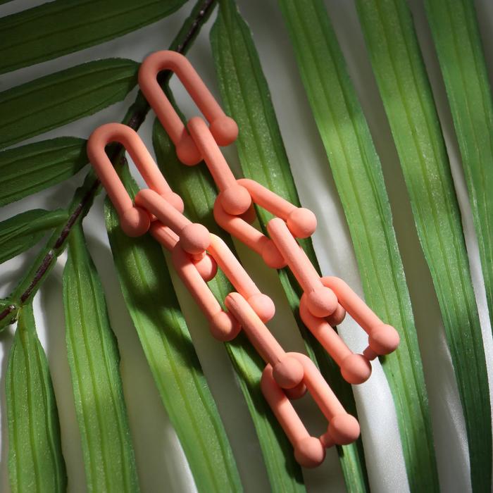 Серьги пластик "Цепь" дуги, цвет коралловый
Серьги пластик "Цепь" дуги, цвет коралловый