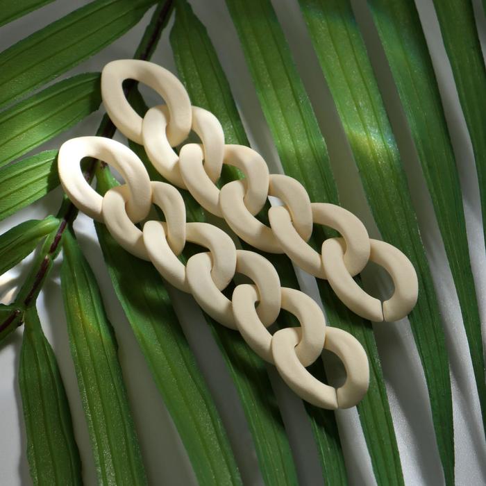 Серьги пластик "Цепь" широкая, цвет белый
Серьги пластик "Цепь" широкая, цвет белый