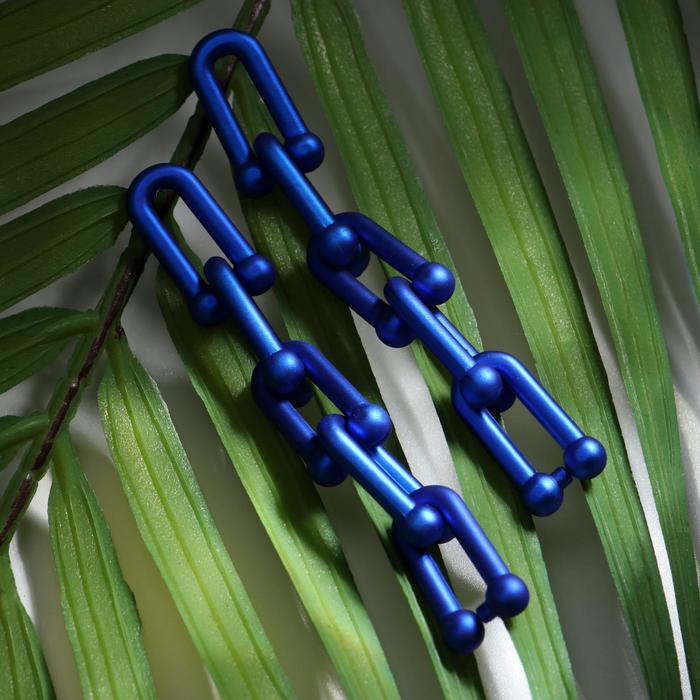 Серьги пластик "Цепь" дуги, цвет ярко-синий
Серьги пластик "Цепь" дуги, цвет ярко-синий