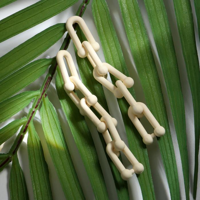 Серьги пластик "Цепь" дуги, цвет белый
Серьги пластик "Цепь" дуги, цвет белый