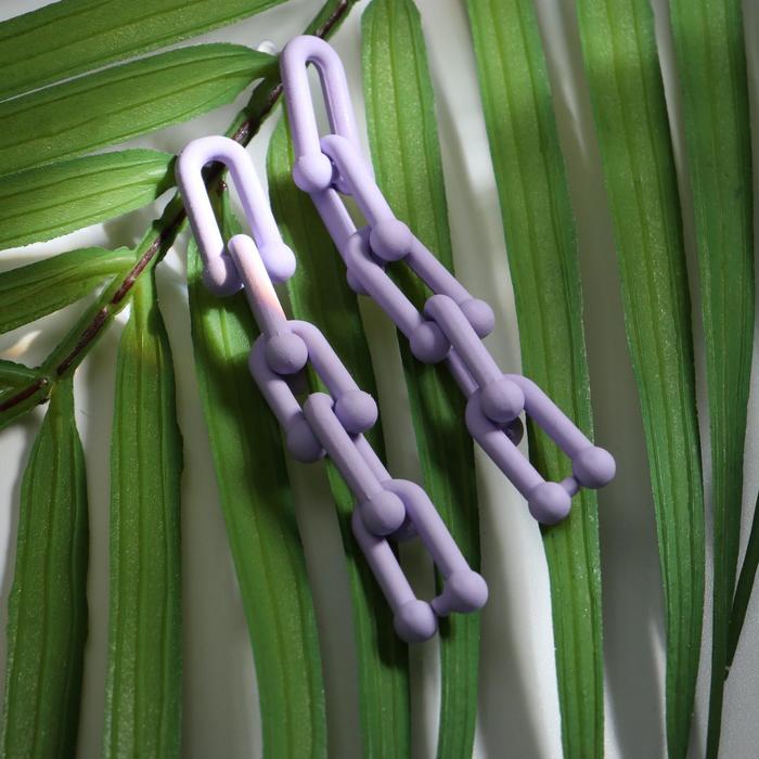 Серьги пластик "Цепь" дуги, цвет сиреневый
Серьги пластик "Цепь" дуги, цвет сиреневый