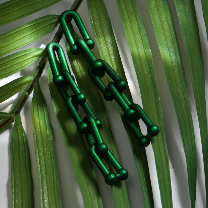 Серьги пластик "Цепь" фьюче, цвет зелёный
Серьги пластик "Цепь" фьюче, цвет зелёный