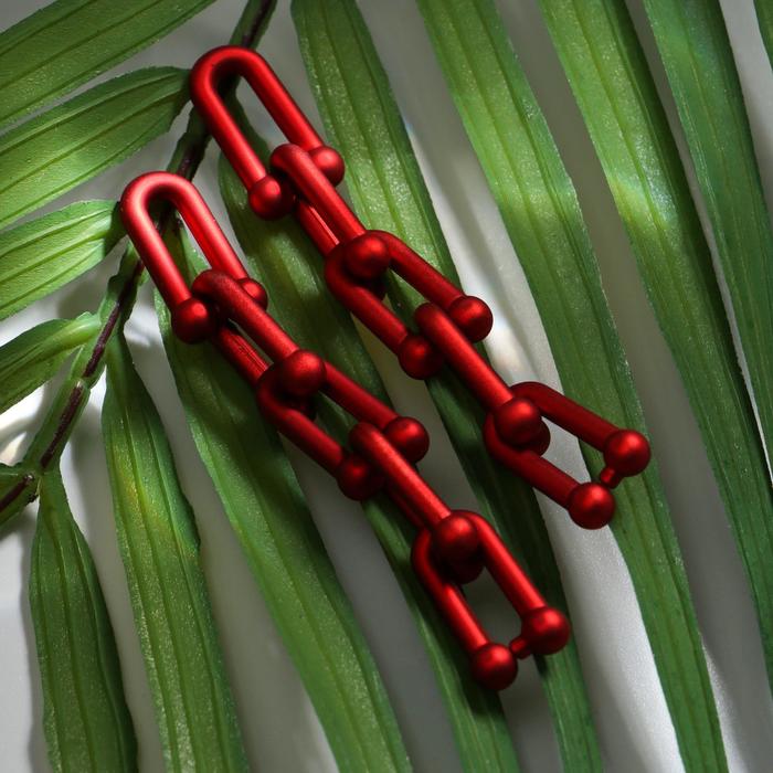 Серьги пластик "Цепь" фьюче, цвет красный
Серьги пластик "Цепь" фьюче, цвет красный