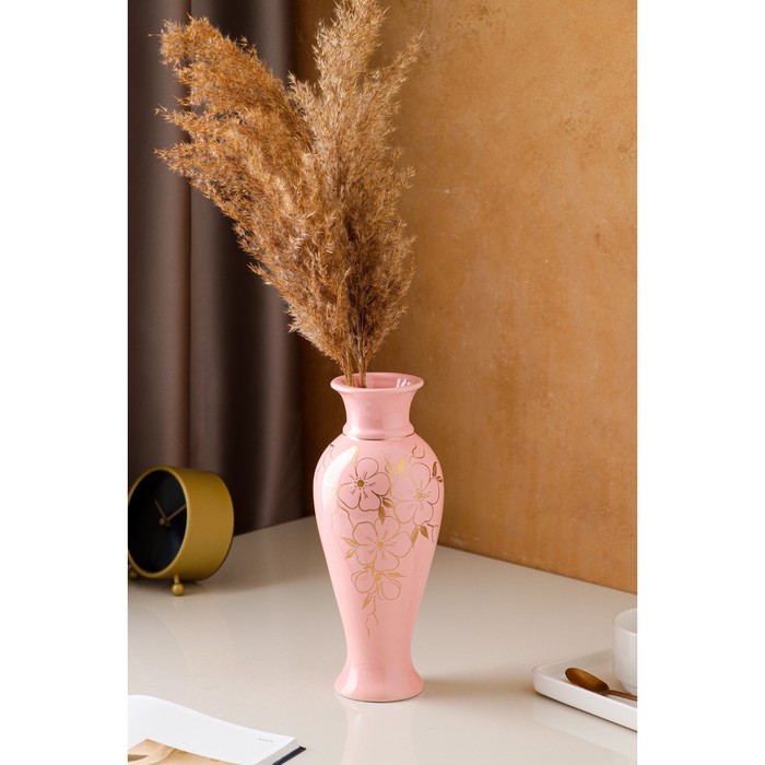 Ваза керамическая "Кокетка", настольная, розовая, золотистая роспись, 28 см, авторская работа
Ваза керамическая "Кокетка", настольная, розовая, золотистая роспись, 28 см, авторская работа