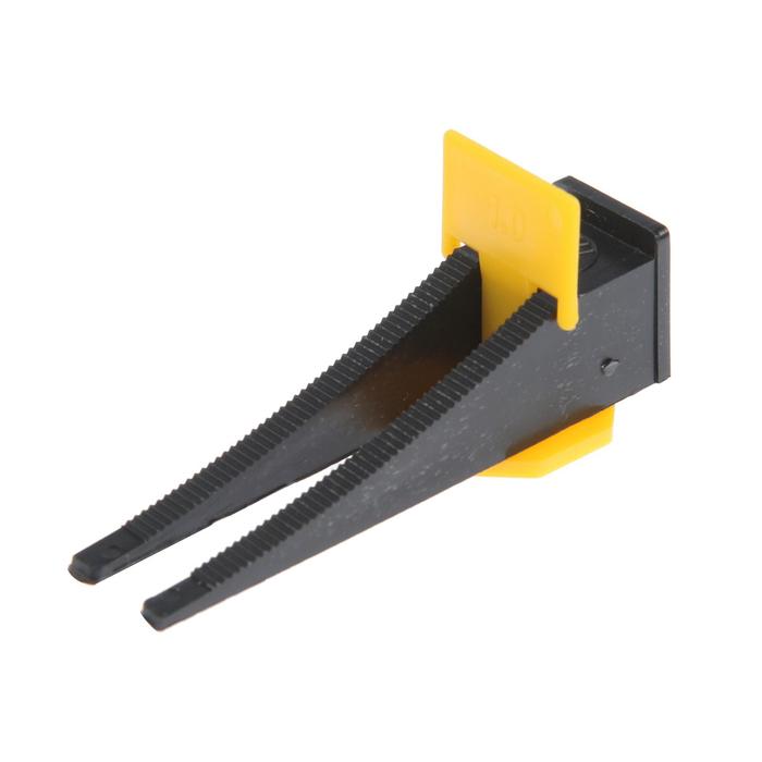 фото Система выравнивания плитки "псвп", зажим 1 мм + клин (200/200 шт.), коробка