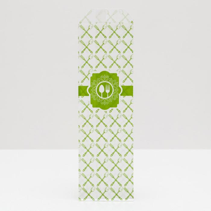 фото Пакет бумажный фасовочный "вилка/ложка", v-образное дно, 7 х 26 см