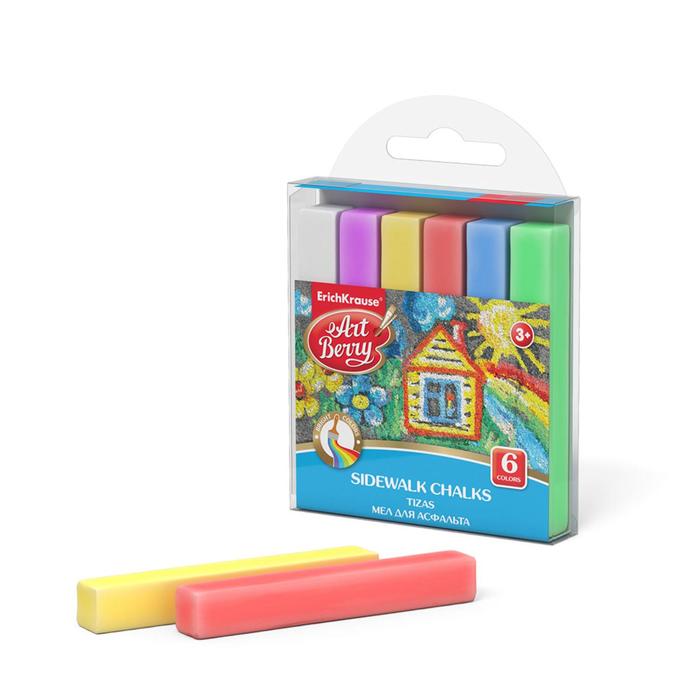Мелки для асфальта Erich Krause Artberry, в наборе 6 цветов, квадратные, микс
Мелки для асфальта Erich Krause Artberry, в наборе 6 цветов, квадратные, микс