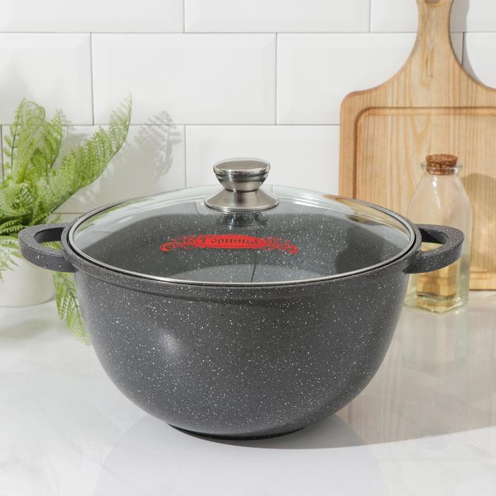 Казан «Графит», 8 л, d=30 см, стеклянная крышка, антипригарное покрытие
Казан «Графит», 8 л, d=30 см, стеклянная крышка, антипригарное покрытие