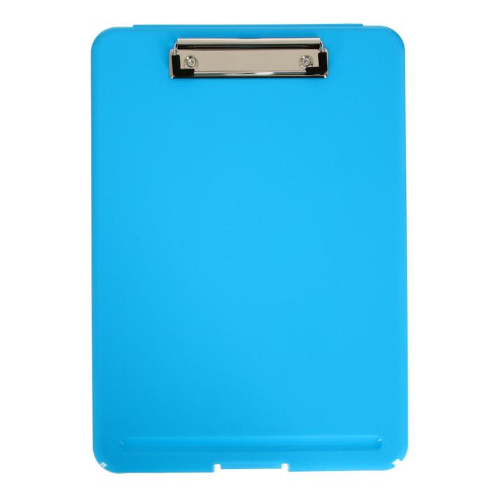 Планшет с прижимом, формат А4, пластик, с коробкой для хранения бумаг, синий
Планшет с прижимом, формат А4, пластик, с коробкой для хранения бумаг, синий