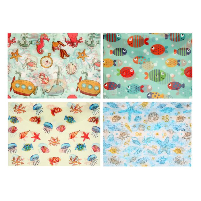 Папка-конверт "Морская тематика" на кнопке, А4, 180 мкр, МИКС
Папка-конверт "Морская тематика" на кнопке, А4, 180 мкр, МИКС