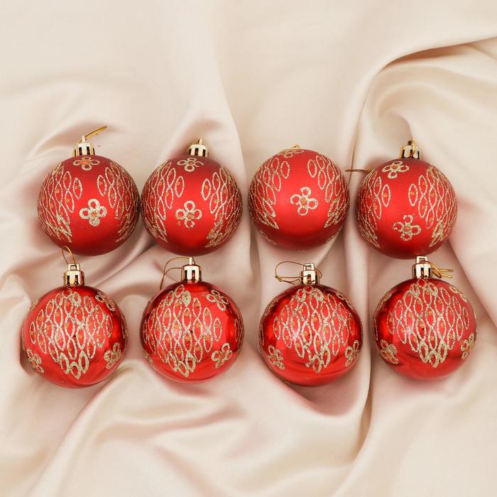 Набор шаров пластик d-6 см, 8 шт "Мальта" красно-золотой
Набор шаров пластик d-6 см, 8 шт "Мальта" красно-золотой