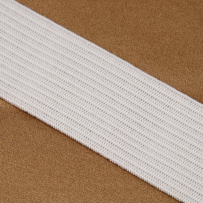 фото Резинка вязаная, 25 мм, 25 ± 2 м, цвет белый арт узор