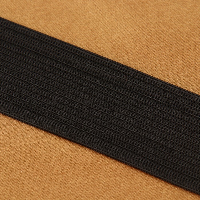 фото Резинка вязаная, 30 мм, 25 ± 2 м, цвет чёрный арт узор