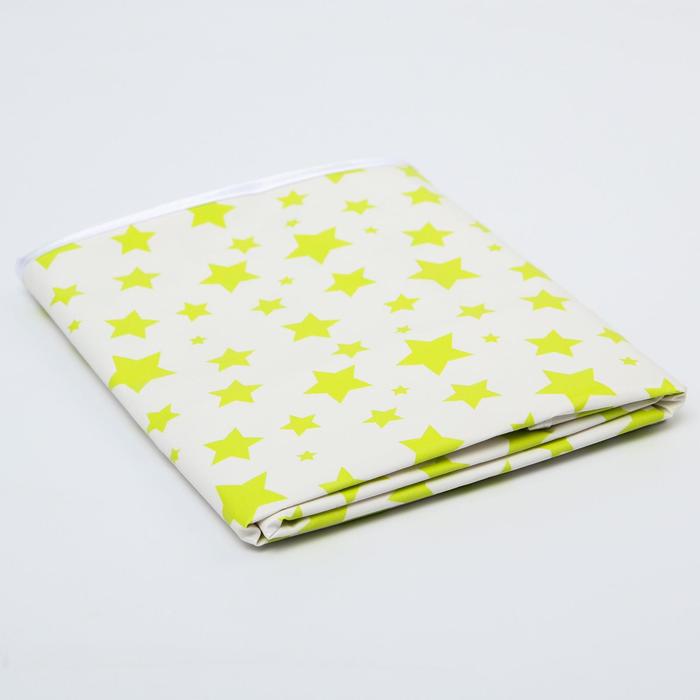 Клеёнка-наматрасник с резинками-держателями, рисунок «Фисташковые звезды»
Клеёнка-наматрасник с резинками-держателями, рисунок «Фисташковые звезды»