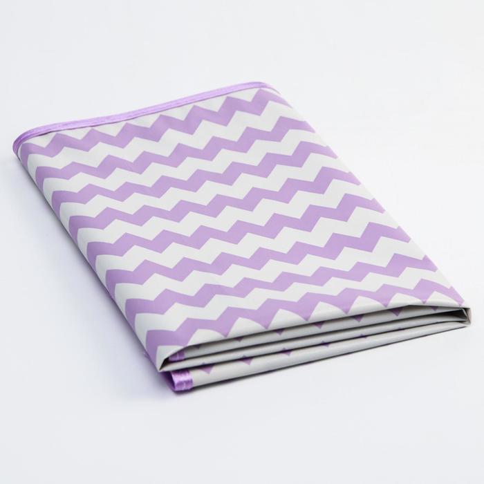 Клеёнка-наматрасник с резинками-держателями, рисунок «Сиреневые зигзаги» 
Клеёнка-наматрасник с резинками-держателями, рисунок «Сиреневые зигзаги»