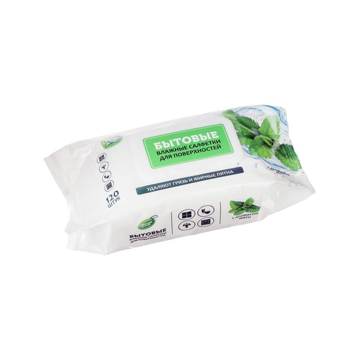 Бытовые влажные салфетки для поверхностей с мятой СВЕЖАЯ НОТА, 120 шт.
Бытовые влажные салфетки для поверхностей с мятой СВЕЖАЯ НОТА, 120 шт.