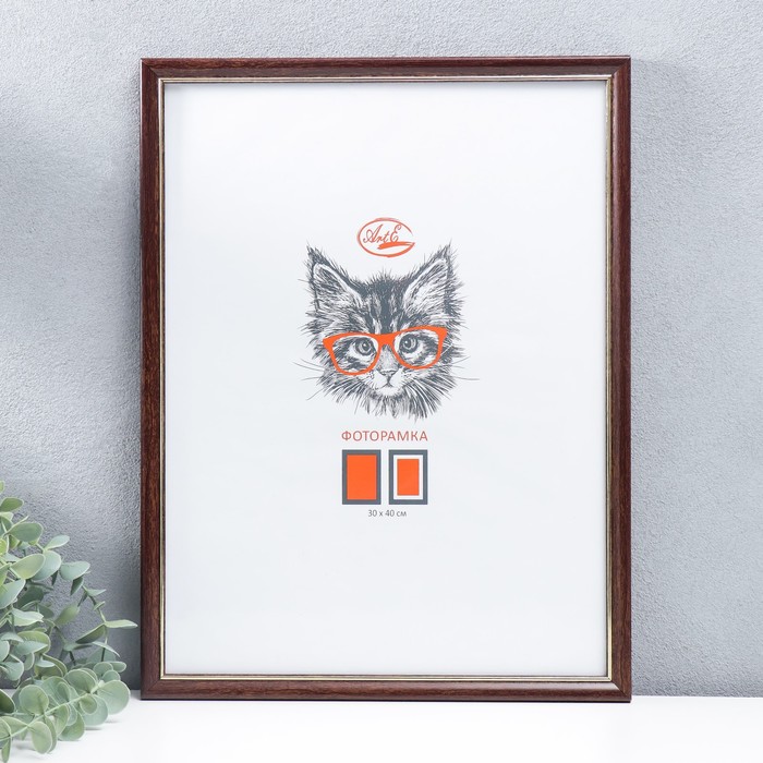 Фоторамка пластик 30х40 см, тёмное дерево (пластиковый экран)
Фоторамка пластик 30х40 см, тёмное дерево (пластиковый экран)