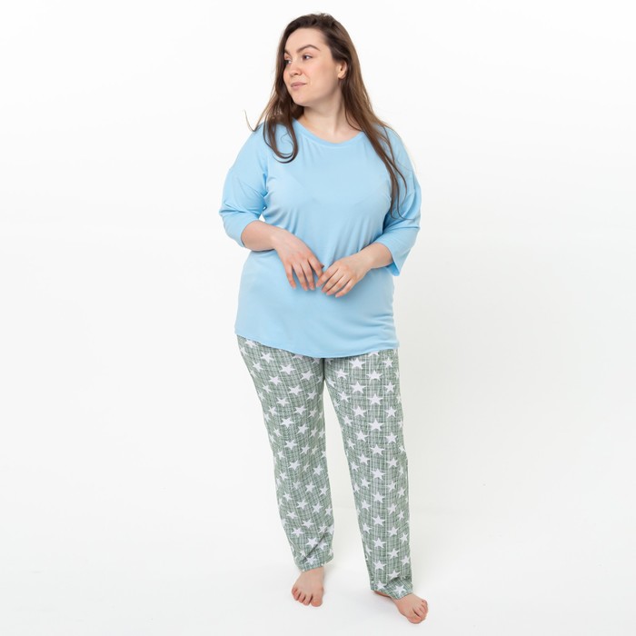 Брюки женские, цвет зелёный/звёзды, размер 52
Брюки женские, цвет зелёный/звёзды, размер 52