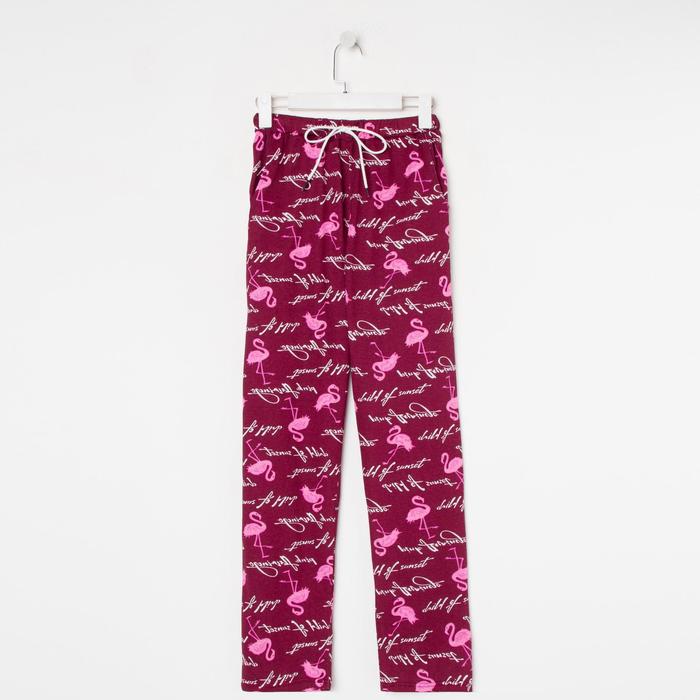 Брюки женские, цвет бордо/фламинго, размер 54
Брюки женские, цвет бордо/фламинго, размер 54