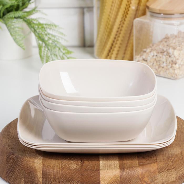 Набор тарелок «Квадро», цвет бежевый
Набор тарелок «Квадро», цвет бежевый