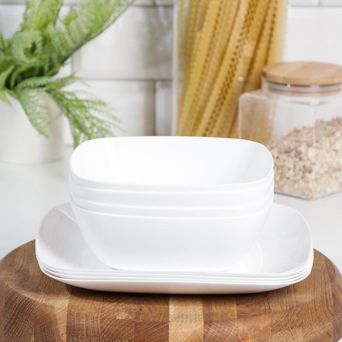 Набор тарелок «Квадро», цвет белый
Набор тарелок «Квадро», цвет белый