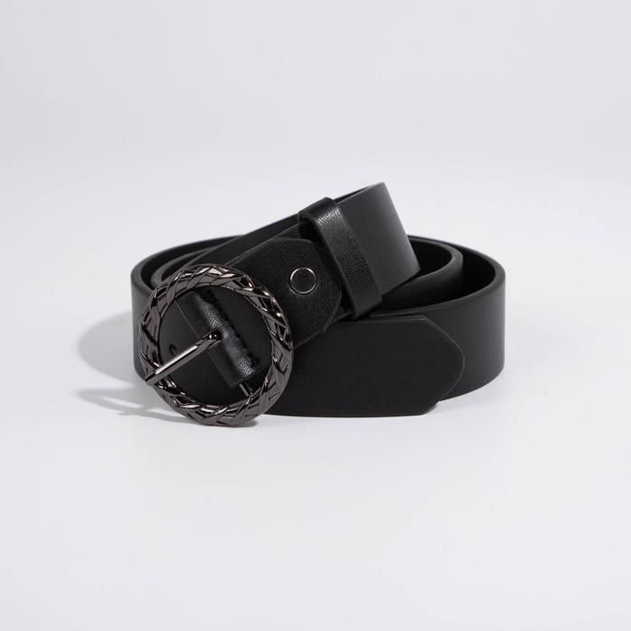 Ремень женский, ширина 3,5 см, винт, пряжка металл, цвет чёрный
Ремень женский, ширина 3,5 см, винт, пряжка металл, цвет чёрный
