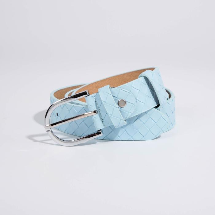 Ремень женский, ширина 3,5 см, винт, плетёнка, пряжка металл, цвет голубой
Ремень женский, ширина 3,5 см, винт, плетёнка, пряжка металл, цвет голубой
