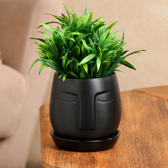 Горшок для цветов "Спящий", черный, муар, керамика, 1.2 л
Горшок для цветов "Спящий", черный, муар, керамика, 1.2 л