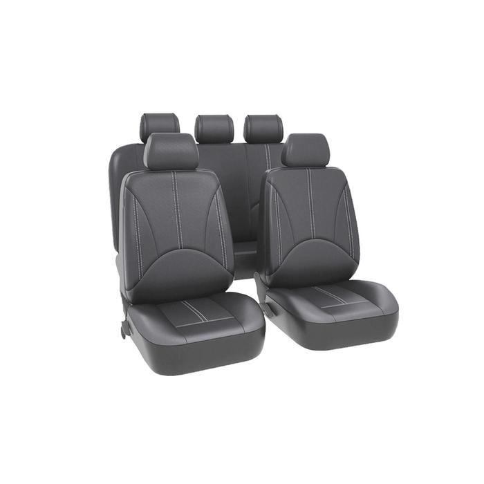 Чехлы универсальные на автомобильные сиденья,комплект "ELITE", экокожа, серые
Чехлы универсальные на автомобильные сиденья,комплект "ELITE", экокожа, серые