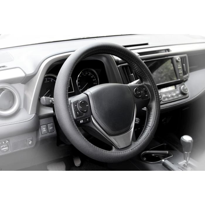 Оплетка из перфорированной кожи, 37-39 см, черная, размер М
Оплетка из перфорированной кожи, 37-39 см, черная, размер М