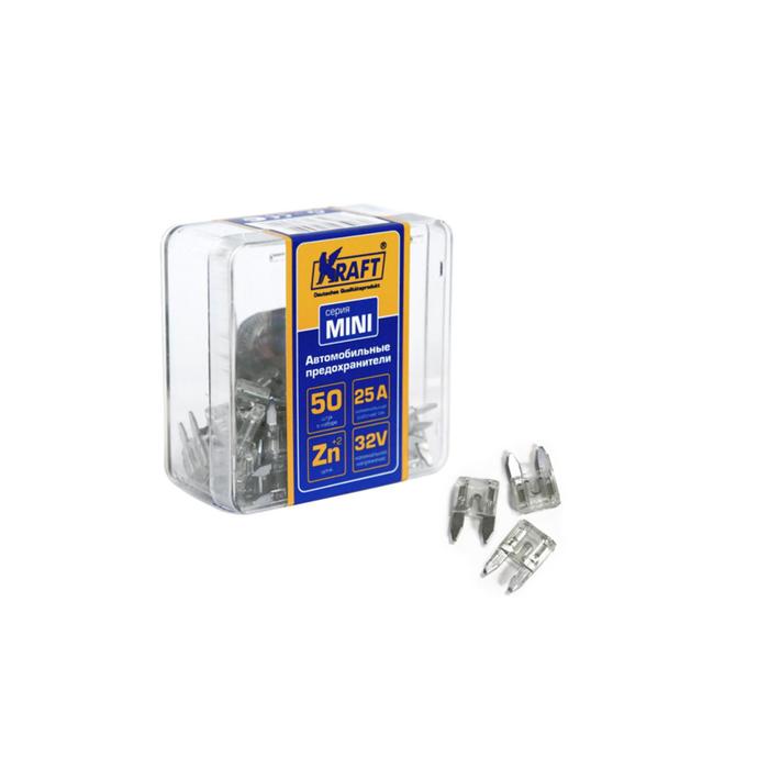 Набор предохранителей 25 А, "MINI" 50 шт, пластиковый корпус
Набор предохранителей 25 А, "MINI" 50 шт, пластиковый корпус