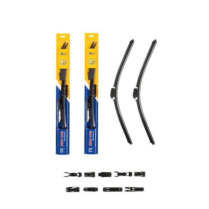 Комплект бескаркасных щеток стеклоочистителя 530/530 мм,10 адаптеров
Комплект бескаркасных щеток стеклоочистителя 530/530 мм,10 адаптеров