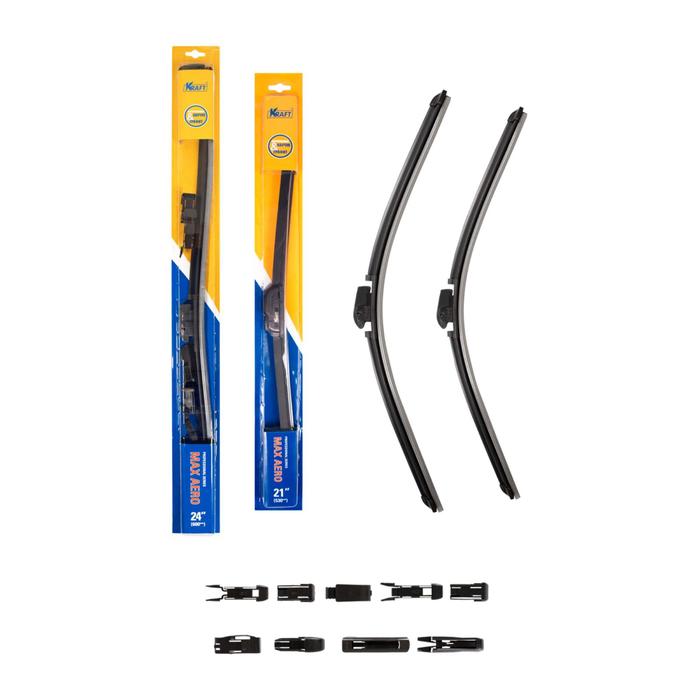 Комплект бескаркасных щеток стеклоочистителя 600/530 мм, 10 адаптеров
Комплект бескаркасных щеток стеклоочистителя 600/530 мм, 10 адаптеров