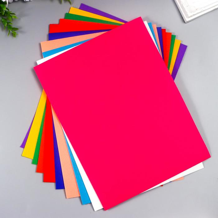 фото Набор декоративного фетра "ассорти 6" 10 листов 22х30 см 1,2 мм