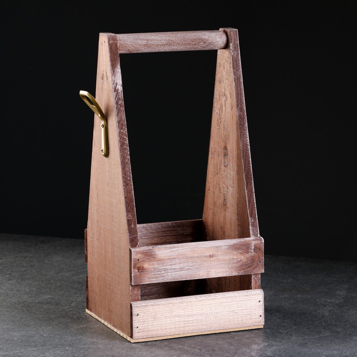 Ящик для пива 15,5х15,5х33 см под 4 бутылки, чёрное дерево
Ящик для пива 15,5х15,5х33 см под 4 бутылки, чёрное дерево