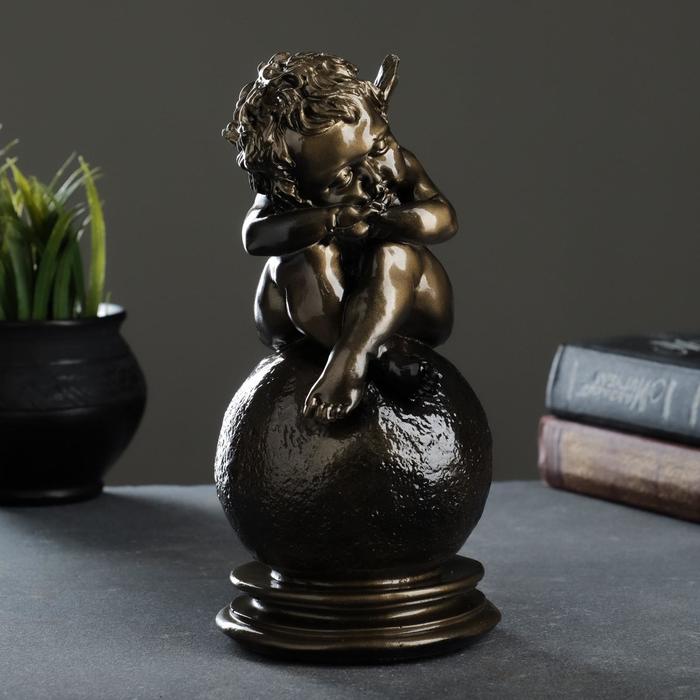 Фигура "Ангел на шаре" бронзовый, 24х12см
Фигура "Ангел на шаре" бронзовый, 24х12см