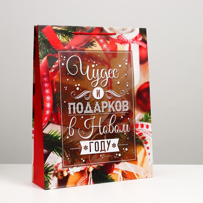 Пакет подарочный "Чудес!", 33 х 42,5 х 10 см 
Пакет подарочный "Чудес!", 33 х 42,5 х 10 см