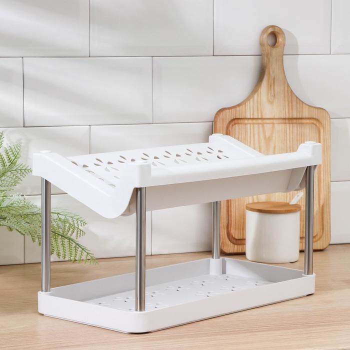 Сушилка для посуды, 2 яруса, 35,5×18×20,5 см, цвет белый
Сушилка для посуды, 2 яруса, 35,5×18×20,5 см, цвет белый