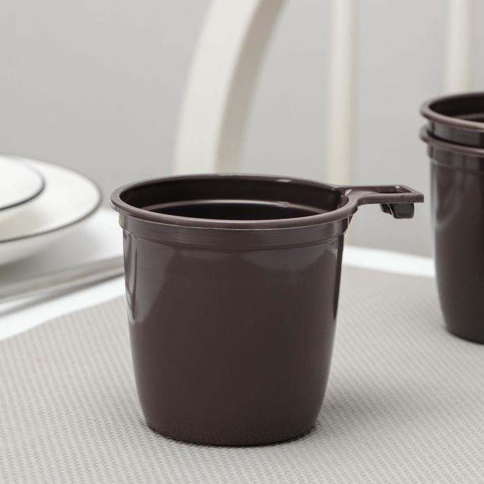 Чашка кофейная одноразовая, 200 мл, цвет коричневый
Чашка кофейная одноразовая, 200 мл, цвет коричневый