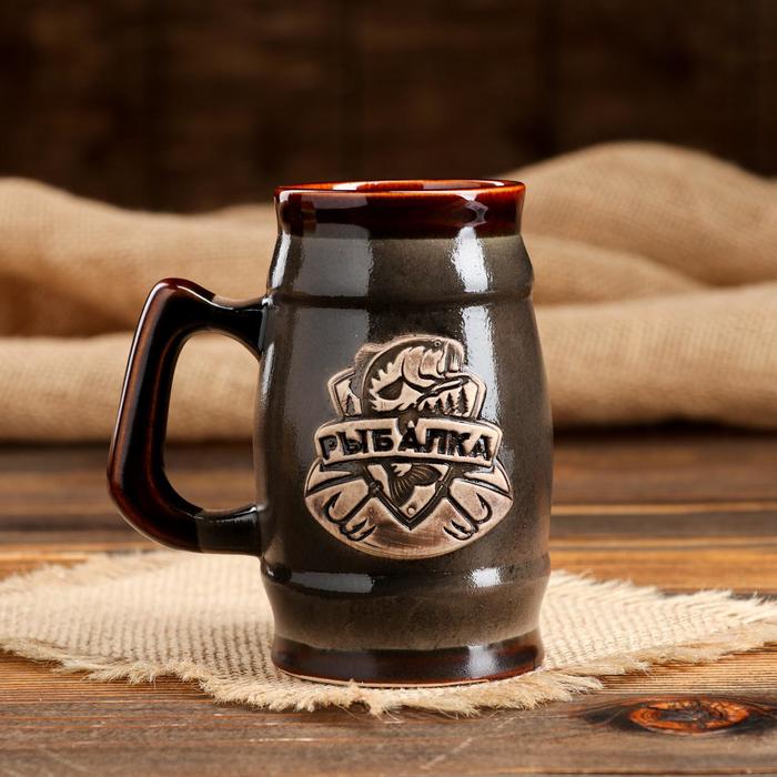 Пивная кружка "Рыбалка", серый, 0.3 л
Пивная кружка "Рыбалка", серый, 0.3 л