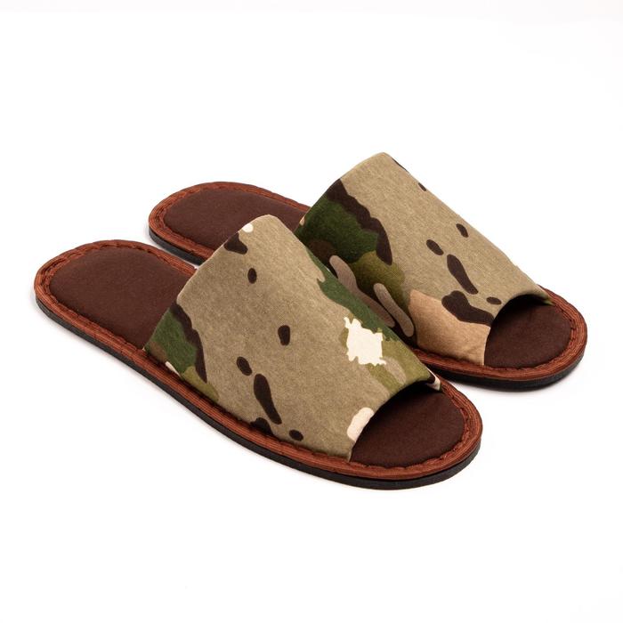 Тапочки мужские, цвет камуфляж хаки, размер 40
Тапочки мужские, цвет камуфляж хаки, размер 40