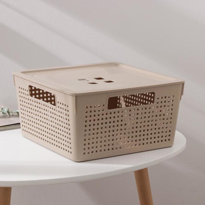 Коробка для хранения «Лофт», 11 л, квадратная, с крышкой, цвет латте
Коробка для хранения «Лофт», 11 л, квадратная, с крышкой, цвет латте