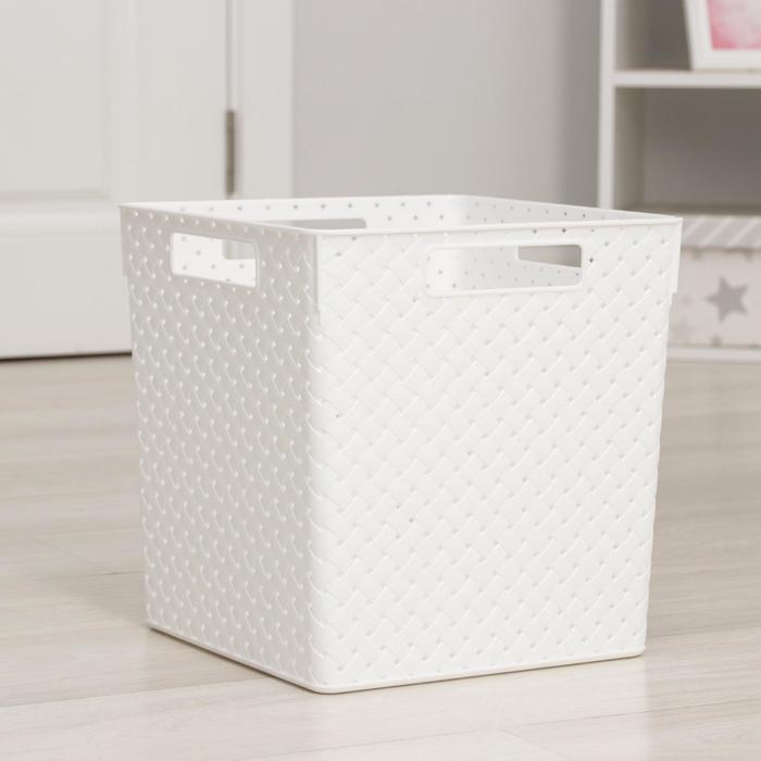 Коробка для хранения «Береста», 23 л, квадратная, цвет белый
Коробка для хранения «Береста», 23 л, квадратная, цвет белый