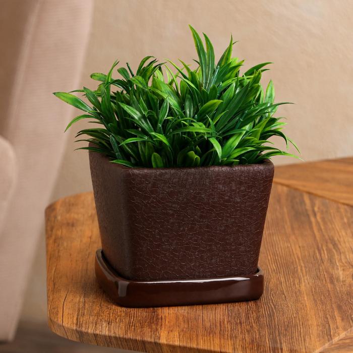 Горшок для цветов "Квадрат", шелк, шоколад, керамика, 1 л
Горшок для цветов "Квадрат", шелк, шоколад, керамика, 1 л