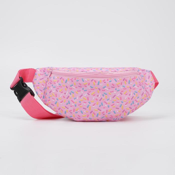 Сумка поясная на молнии, цвет розовый, «Сладости»
Сумка поясная на молнии, цвет розовый, «Сладости»