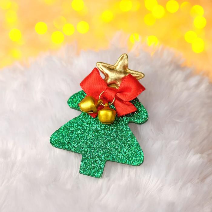 Брошь новогодняя из фетра "Ёлка", цвет зелёный
Брошь новогодняя из фетра "Ёлка", цвет зелёный