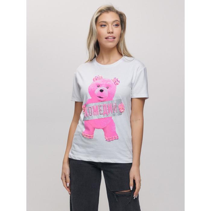 Футболка женская, размер 46, цвет белый
Футболка женская, размер 46, цвет белый